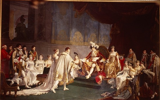 The espousal of Prince Jerome Bonaparte and Princess Catharina Frederica of Wuerttemberg, in Paris,  à Jean-Baptiste Regnault