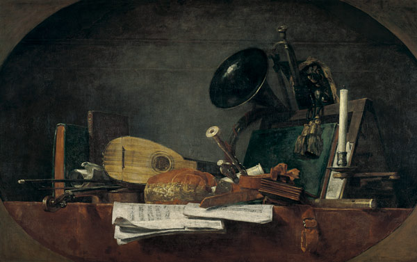 Les attributs de la musique à Jean-Baptiste Siméon Chardin