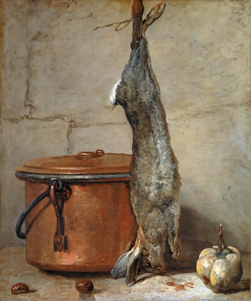 Rabbit and Copper Pot c.1739-40 à Jean-Baptiste Siméon Chardin