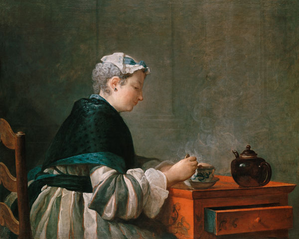 Chardin, Teetrinkende Dame à Jean-Baptiste Siméon Chardin