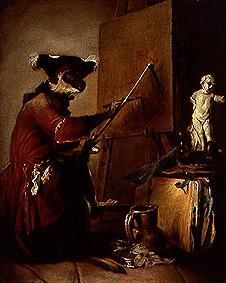 Le singe en tant que peintre à Jean-Baptiste Siméon Chardin