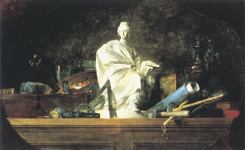 Les attributs des arts à Jean-Baptiste Siméon Chardin