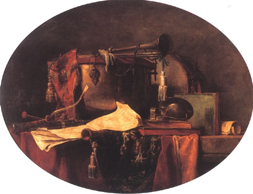 Les attributs de la musique militaire à Jean-Baptiste Siméon Chardin