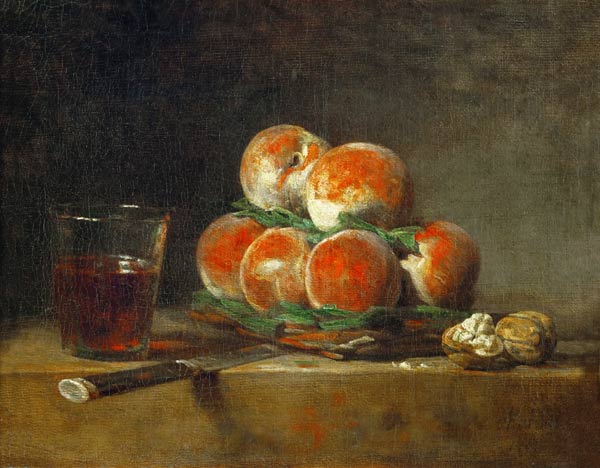 Basket of Peaches à Jean-Baptiste Siméon Chardin