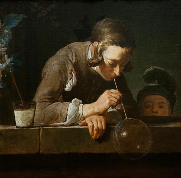 bulles de savon à Jean-Baptiste Siméon Chardin