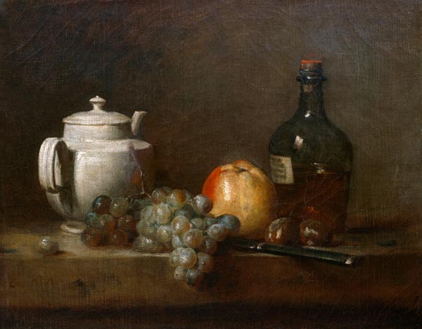 Chardin / White Teapot / Still Life à Jean-Baptiste Siméon Chardin