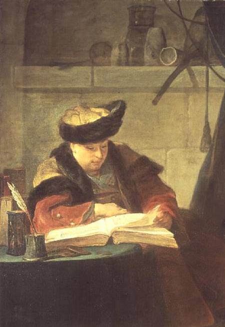A Chemist in his Laboratory, or The Prompter, or A Philosopher giving a Lecture (Portrait of the pai à Jean-Baptiste Siméon Chardin