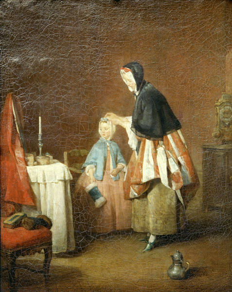 The Morning Toilet à Jean-Baptiste Siméon Chardin