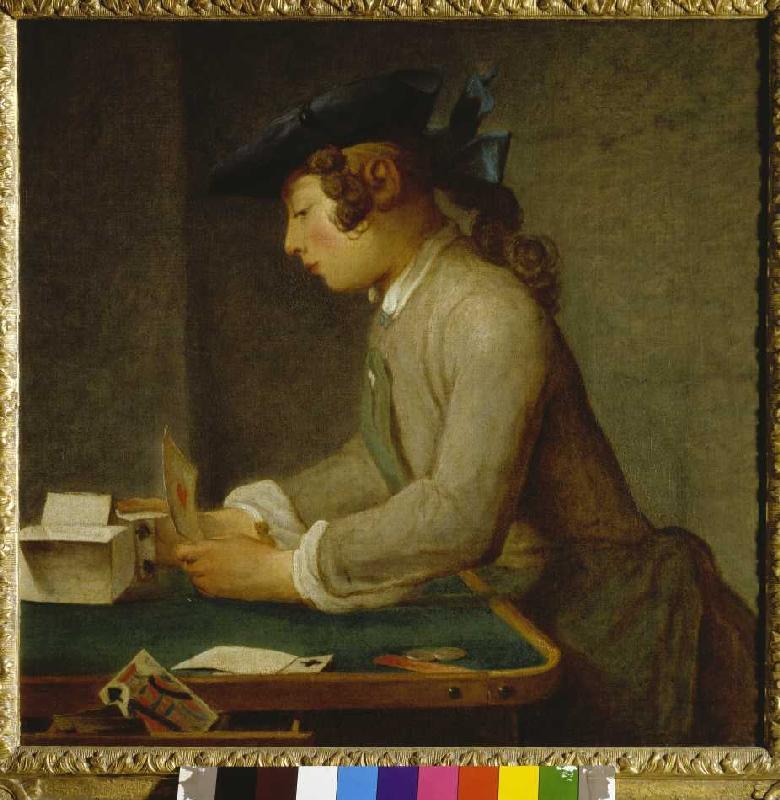 La maison de carte. à Jean-Baptiste Siméon Chardin