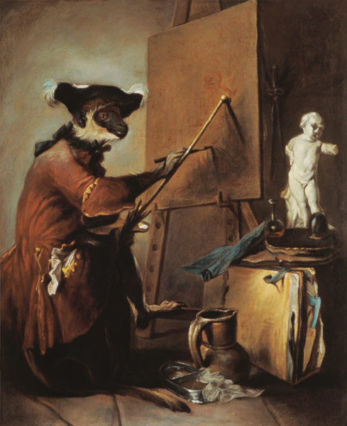 Le singe peintre à Jean-Baptiste Siméon Chardin