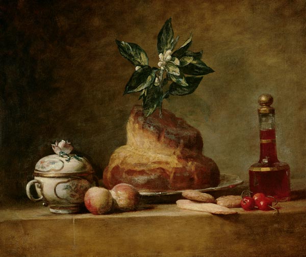 Chardin / Still life with brioche / 1763 à Jean-Baptiste Siméon Chardin