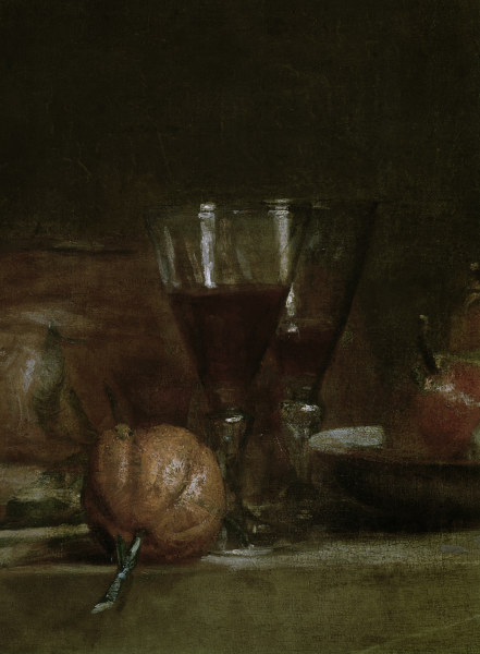 Still life with olive glass à Jean-Baptiste Siméon Chardin