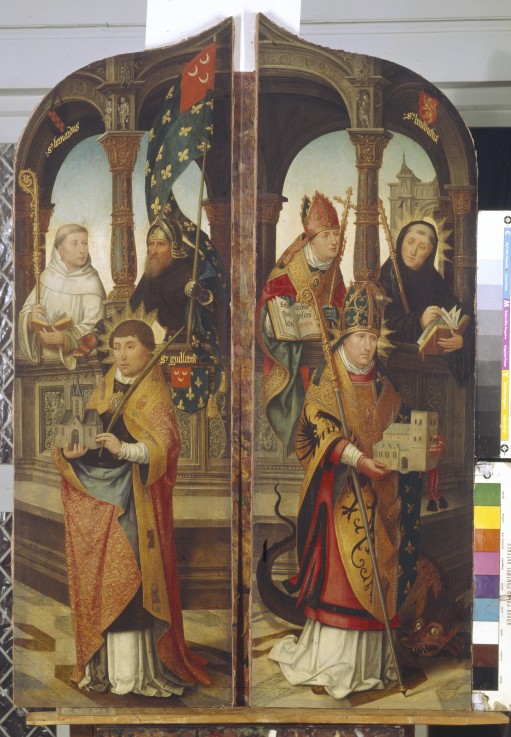 Saint Trudo and Saint Guillaume. Two side panels of the Triptych à Jean Bellegambe