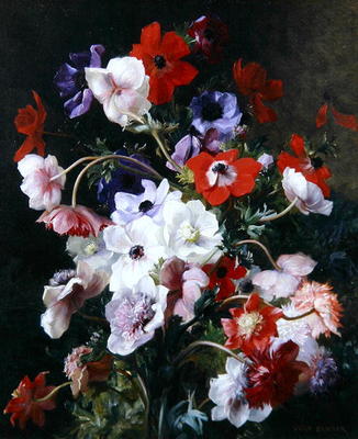 Still Life of Flowers (oil on canvas) à Jean Benner