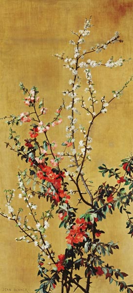 Japanese Cherry Tree and Hawthorn Branches à Jean Benner