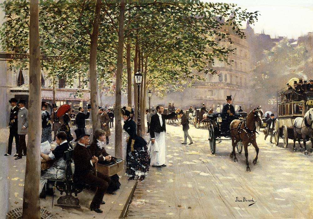 Eine Straße in Paris (Une Avenue Parisienne) à Jean Beraud