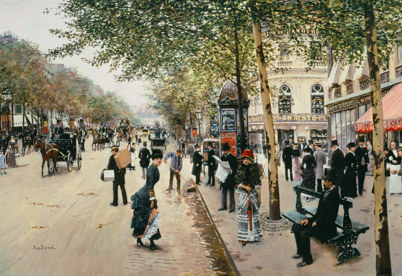 Parisian street scene à Jean Beraud