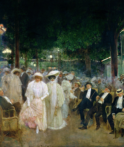The Gardens of Paris, or The Beauties of the Night, 1905 (oil on canvas) à Jean Beraud