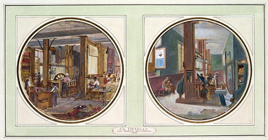 The Gobelins Workshop, 1840 (see also 176257) à Jean-Charles Develly