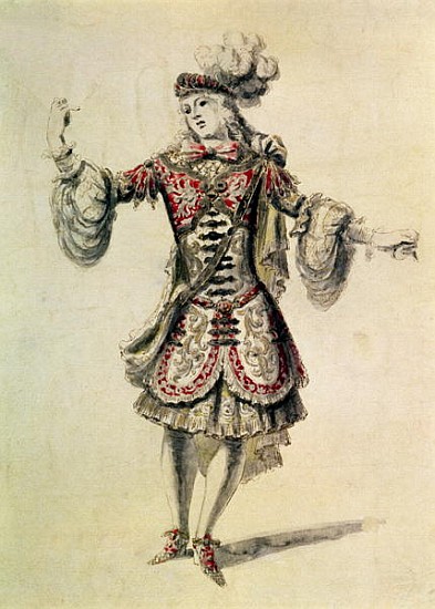 Costume design for a male dancer, c.1681 à Jean Derain