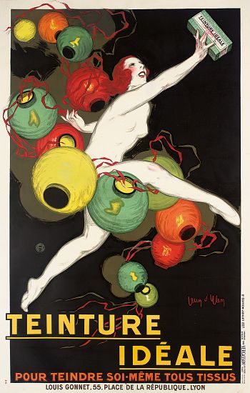 Advertising poster for 'Ideale' fabric dyes à Jean D'Ylen