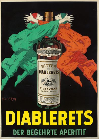 Advertising poster for the aperitif Diablerets à Jean D'Ylen