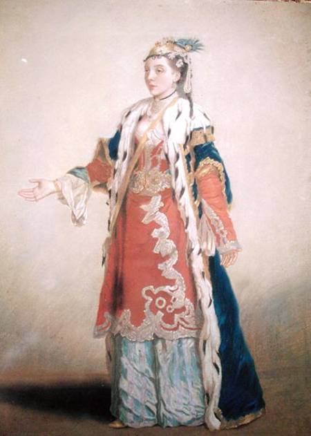 Frankish Woman from Pera, Constantinople à Jean-Étienne Liotard