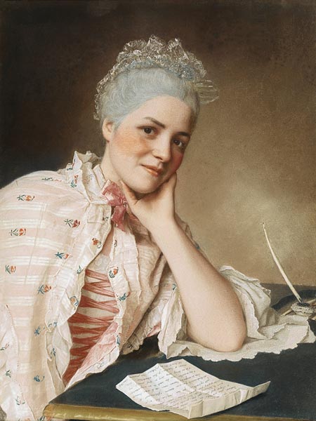 Portrait de la chanteuse Mademoiselle Louise Jacquet à Jean-Étienne Liotard