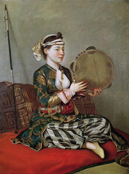 Turkish Woman with a Tambourine à Jean-Étienne Liotard
