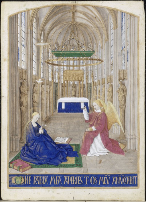 The Annunciation (Hours of Étienne Chevalier) à Jean Fouquet