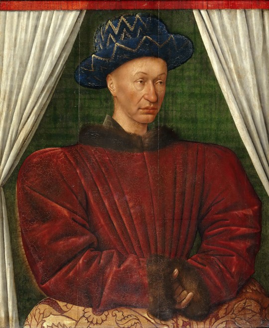Portrait of the King Charles VII of France à Jean Fouquet