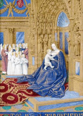 The Virgin and Child enthroned (Hours of Étienne Chevalier)