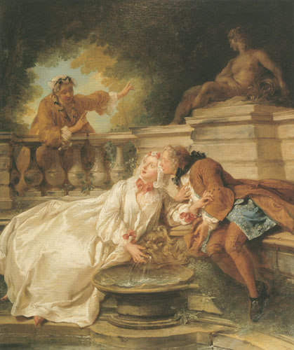 the rendezvous at the fountain or the warning à Jean François de Troy