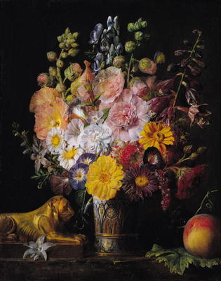 Flowers (oil on canvas) à Jean Francois Garneray