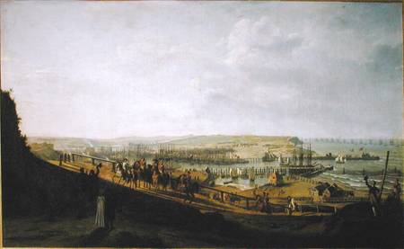 Napoleon I (1769-1821) visitant le camp de Boulogne en juillet 1804 à Jean-Francois Hue