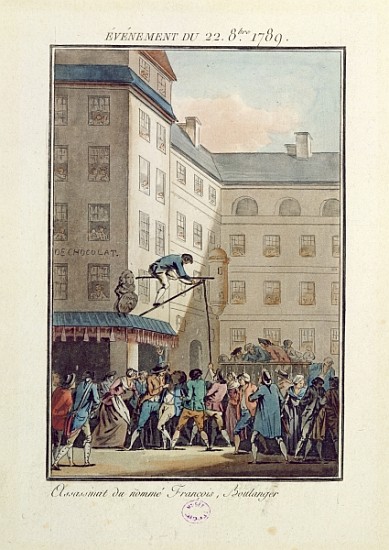 Events of the 22nd of October 1789: Hanging of a man named Francois, a baker à Jean-Francois Janinet