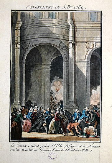 Events of the 5th of October 1789: The Women want to hang the Priest Lefevre à Jean-Francois Janinet