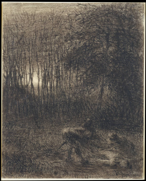Nocturnal Scene in a Forest à Jean François Millet