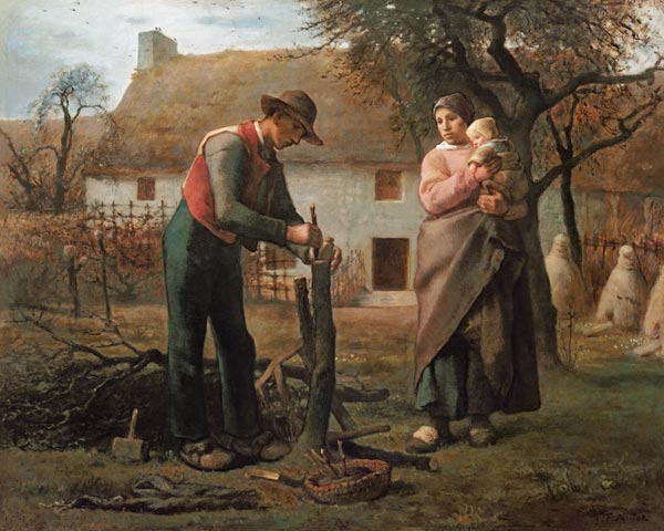 paysan avec la branche d'un arbre (Le Greffeur) à Jean-François Millet