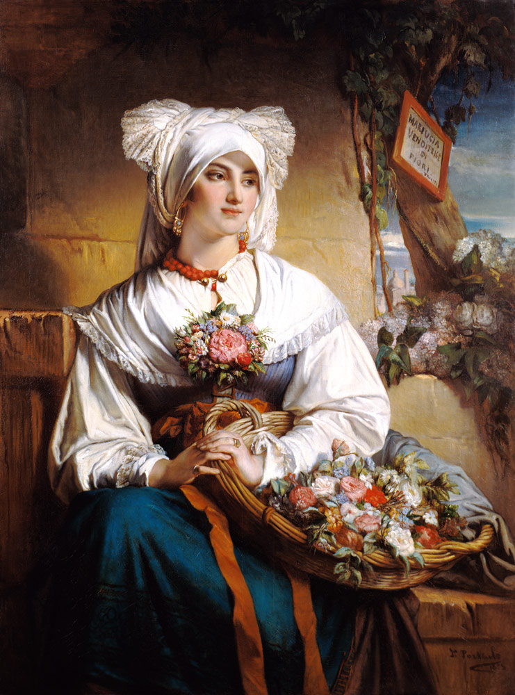 A Trieste Flowergirl à Jean Francois Portaels