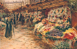 Flower market à Jean François Raffaelli