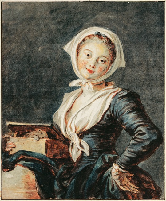 The Girl with the Marmot à Jean Honoré Fragonard