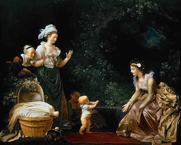 the first steps (painted with Marguerite Gérard) à Jean Honoré Fragonard