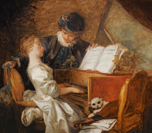 l'heure de piano à Jean Honoré Fragonard