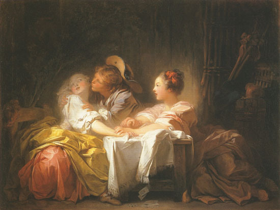 the lost game or the looted kiss à Jean Honoré Fragonard