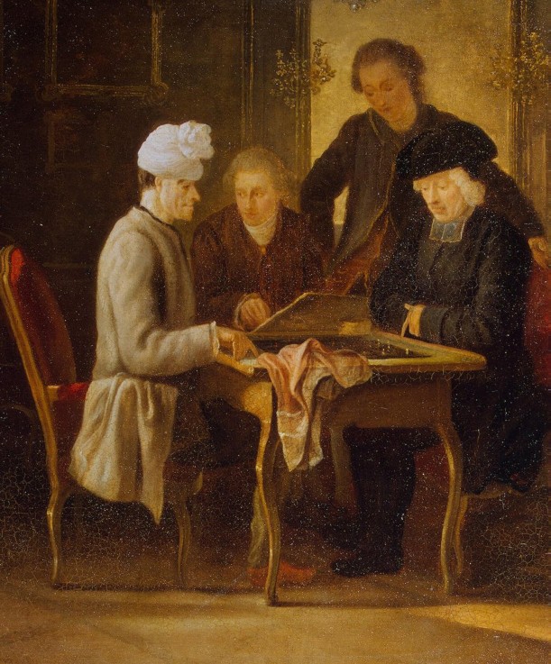 Voltaire at a Chess Table à Jean Huber