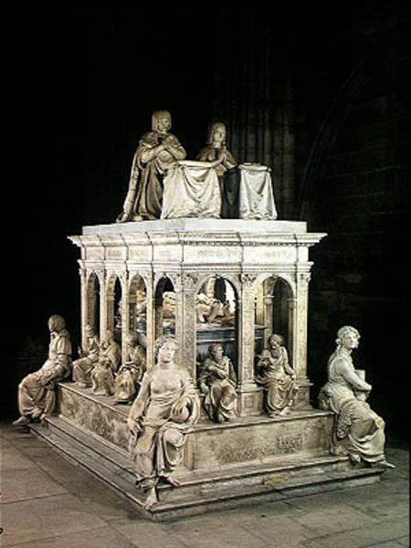 View of the Tomb of Louis XII (1462-1515) and Anne of Brittany (1496-1533) à Jean I & Antoine Juste