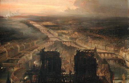 Illumination of Notre Dame to Celebrate the Election of Prince Louis-Napoleon Bonaparte (1808-73) to à Jean-Jacques Champin