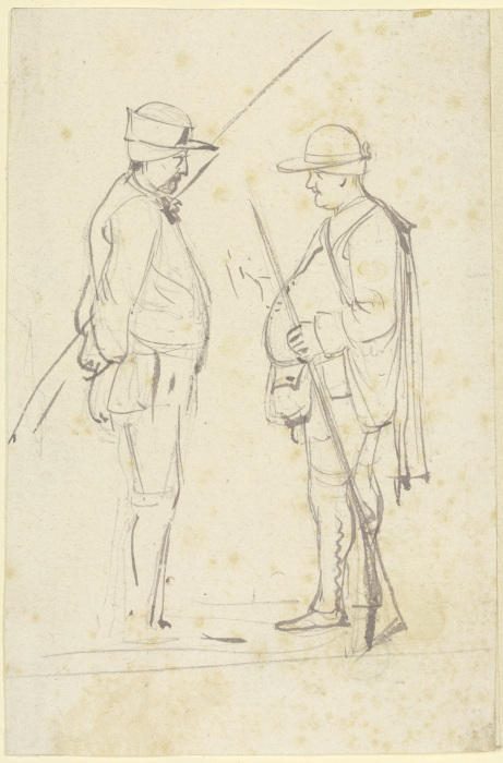 Ein Jäger und ein Angler à Jean Jacques de Boissieu