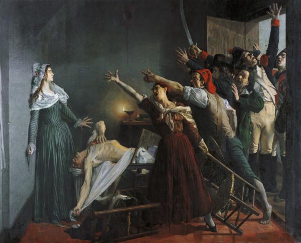 The Assassination of Marat, 1886 (oil on canvas) à Jean Joseph Weerts